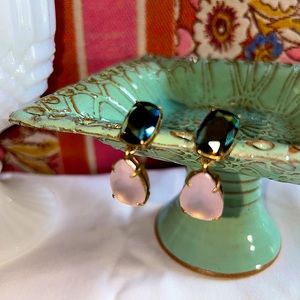 J Crew Beautiful drop earrings. Pink and deep blues.